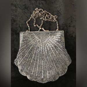 Silver Beaded Bag